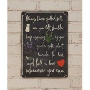 Practical Magic Quote Metal Sign - Salt Rosemary Lavender - 12x8 - New